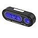 CHICIRIS LED Backlight Digital Car Thermometer Voltmeter Clock for Easy Night Time Viewing, Ideal for Drivers and Office Workers
