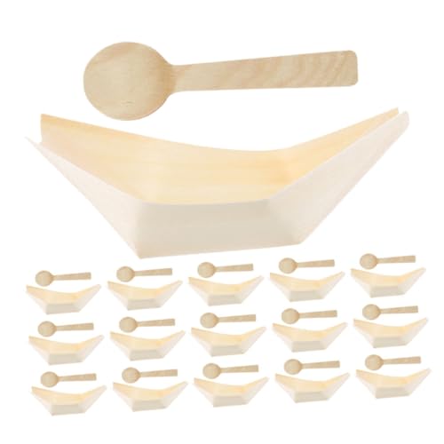 Platos desechables Hemoton en forma de barco, 3 pulgadas, set 50 miniatura 1