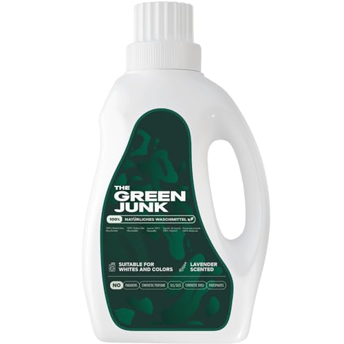 The Green Junk - 100% Natuurlijk Wasmiddel 750ML - Zonder Synthetisch Parfum - Wasmiddel Sensitive - Vloeibaar Baby Wasmiddel - 25 Wasbeurten