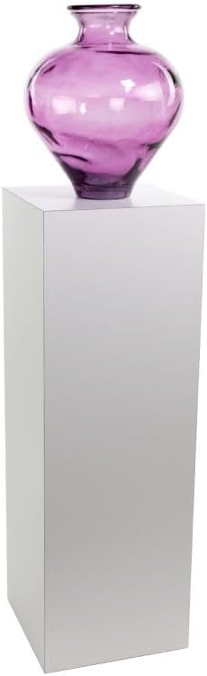shopPOPdisplays White Laminate Display Pedestal - Fully Assembled - Museum-Quality for Sculptures, Retail Displays, Trophies with Matte Finish - 200 lb. Capacity (18" W x 18" L x 12" H)
