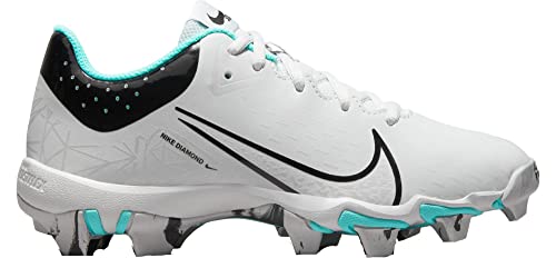 Nike Hyperdiamond 4 Keystone (gs) Kids Softball Cleats (5.5 Big Kid, Photon Dust/Black-Smoke Grey, Numeric_5_Point_5)