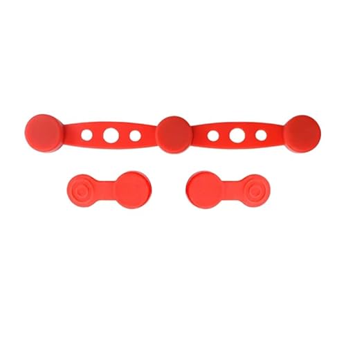 Air Fryer Magnets for Holding Parchment Paper Silicone Buckle Set of 2 for Accessories Safety Lock Disposable Liners Prevent Paper from Burning Compatible with Liners Red