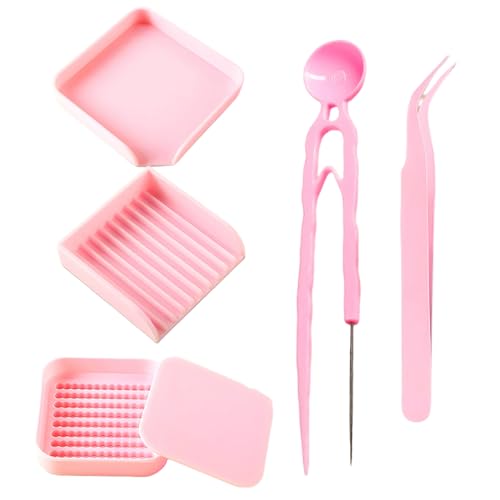 Fuse Beads Kit, 6-in-1 praktische Bastelwerkzeuge, Kunststoffpinzette mit Schaufel und Ausrichtungsschale für Kinder und Erwachsene, Pinzette zum Basteln