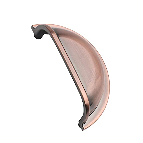 Harpoon Kitchen Cabinet Pulls, 3" Inch Bin Cup Drawer Handles - 10 Pack Of Kitchen Cabinet Hardware (Antique Copper) #TOP6