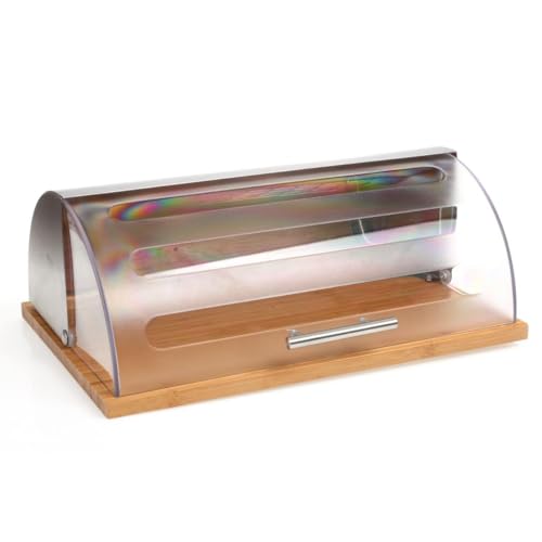 Paris Prix FIVE Simply Smart - Boîte à Pain Bambou & Inox 39cm Naturel