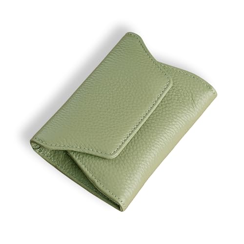 Multi-functional Small Leather Card Holder or wallet for women or Girls | cards, cash and coin holder compact wallet (Green)