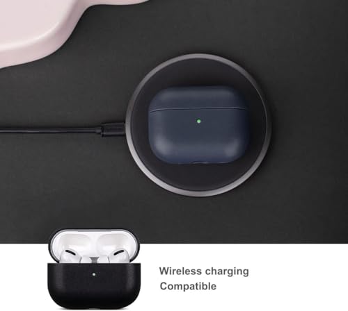 Image of Meyaar Silicone Leather for AirPods 4 and AirPods 4 with Active Noise Cancellation (ANC) (2024) Front LED Visible with Carabiner Thread (Green)