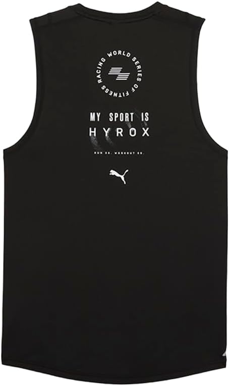 PUMA Mens Hyrox Dryelite Crew Neck Athletic Tank Casual - Black