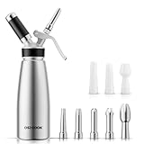 OSJCOOK Schlagsahnespender Edelstahl und Aluminium (Aluminium, 500 ml)