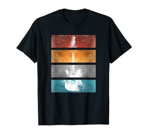 Regalo para guitarrista | silueta de guitarra Camiseta