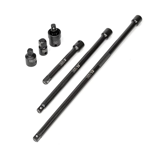 Neiko 00240A 3/8 Inch Impact Socket Extension and Adapter Set, 6 Pc ...