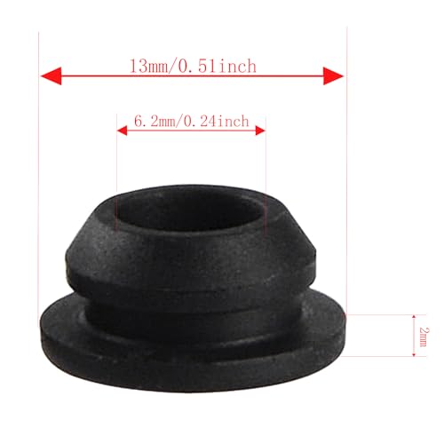 Image of RUIAN 20 Pcs Silicone Plugs, Waterproof Tapered Round 9mm Hole Stoppers, Hole Stoppers Waterproof Hole Plug for Metal Tube, Black.