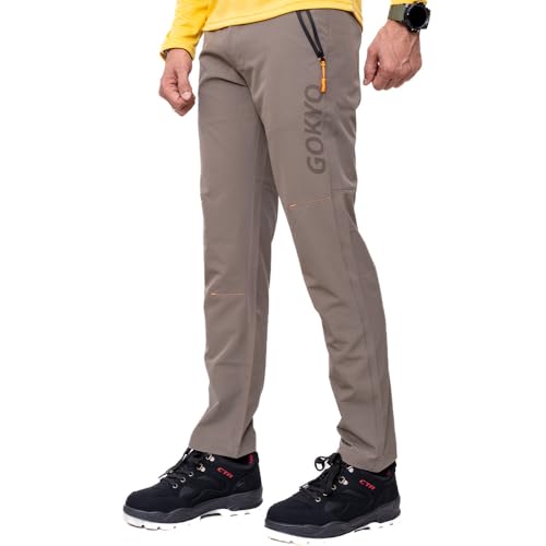 Image of GOKYO Spiti Trekking Pants Ultralight Quick Dry with high Stretch & durablity - Light Weight, Zip Side Pockets, Elastic Waistband for Mens
