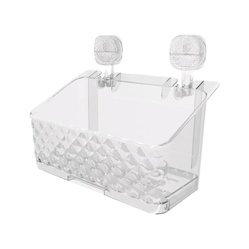 Nuhjytgf Organizador de ducha con ventosa, estante de baño, soporte de pared, organizador de baño con agujeros de drenaje, sin taladro, cómodo de usar, 25,1 cm, para condimentos, champú, cuidado de la