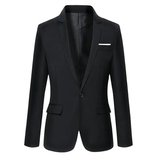 Men Black Dress Jackets Cropped Single Button Coats Business Suits and Blazers Short tops