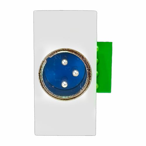 Image of MX 3-Pin Male XLR Wall Plate | 1-Module Modular Socket 22.5x45mm | White | Audio, Microphone, Studio, PA, Professional AV, Sound System, Mixer, Recording, Broadcast, Stage