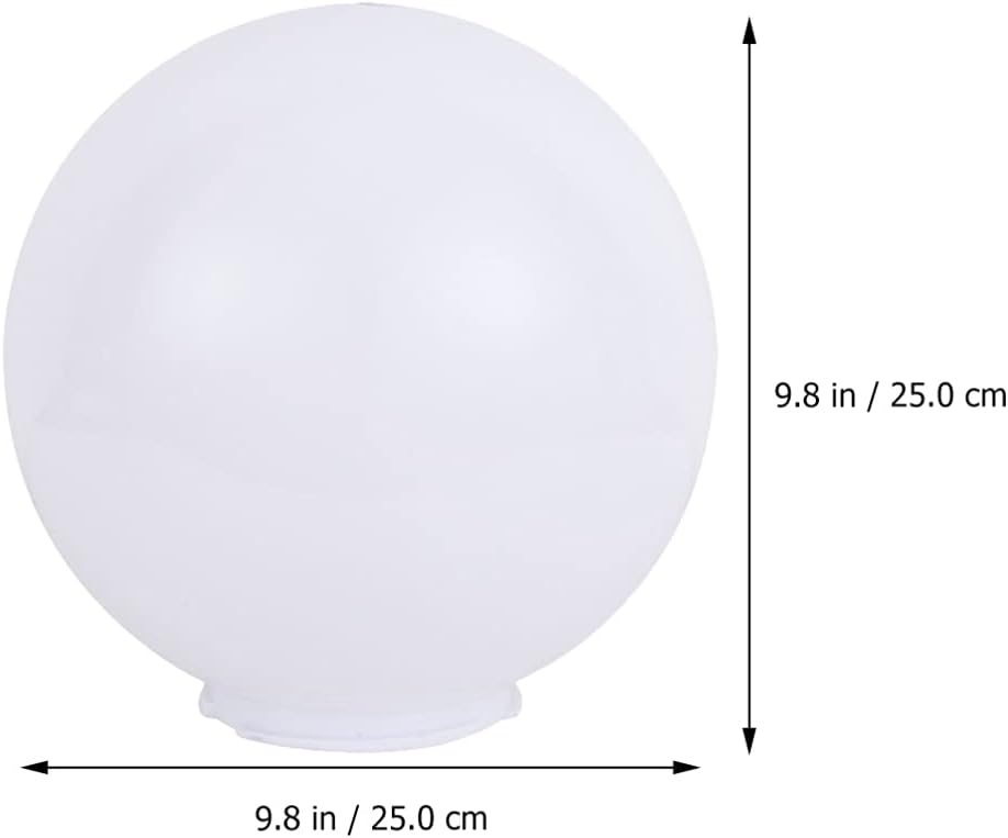 LALAFINA Ceiling Fan Globe Replacement Globe Lamp Shade Acrylic Lamp Shade Acrylic Replacement Lamp Post for Home Indoor Outdoor Lamp Decoration, 25CM Fixture s & Shades
