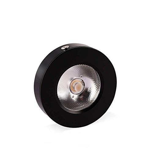 Foco LED, luz de Techo LED ultradelgada de Montaje pequeño, luz de Techo empotrada Mini 3000K COB luz cálida [Clase energética A++] (Color: Dorado-7W) (Color: Negro, Tamaño: Luz cá
