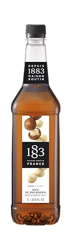 Image of 1883 Macadamia Nut Syrup for Drinks, Made in France, 1 Liter Plastic Bottle