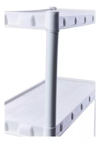 Estante Plástica Branca 3 Prateleiras – Compacta, Versátil e Fácil de Montar para Organização