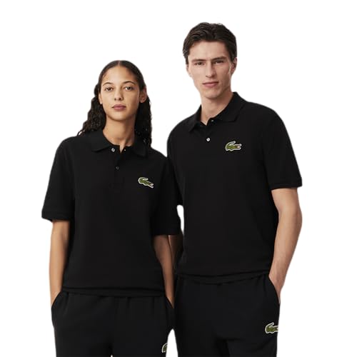Lacoste Men's Croc Signature Loose Polo Black, Medium
