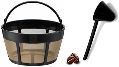 Filtro de café permanente de repuesto, filtro de café dorado para cafetera DCC-2000 con cuchara de café grande, 1 paquete