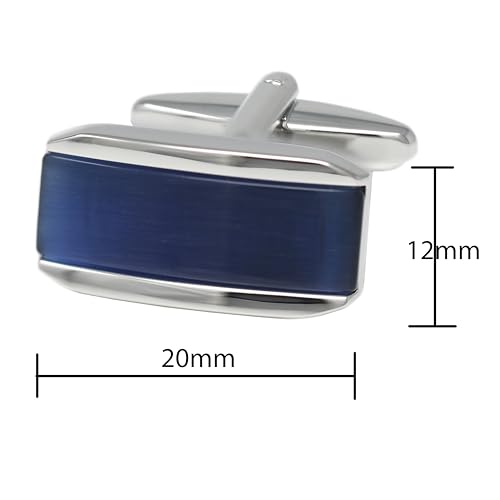Manicura de Ojo de Gato Rectangular Azul Marina con Caja miniatura 4