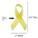 Support USA | American Made 250 Yellow Satin Awareness Ribbons - Bag of 250 Fabric Ribbons with Safety Pins