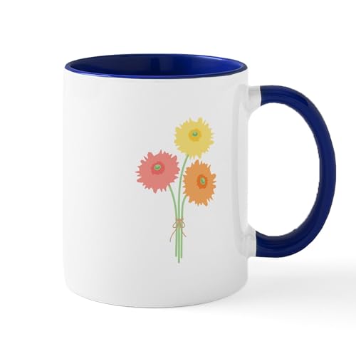 Taza de cerámica 11 oz Gerbera Daisies CafePress