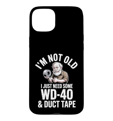 Funny Im Not Old I Just Need WD40�ƃ_�N�g�e�[�v �X�}�z�P�[�X iPhone 15 Plus �p