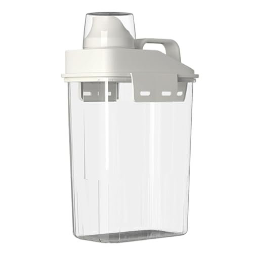 Generisch Contenedor de polvo de lavandería – Tapa del depósito de colada | Soporte transparente para detergente en polvo, dispensador de suavizante, gran capacidad para accesorios de detergente