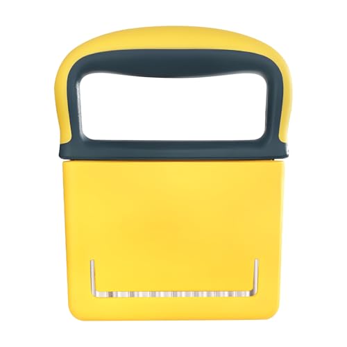 tiyiyok 1 Pz Taglia Patate, Affettatrice Manuale, Utensili Da Cucina Multifunzionali In Acciaio Inox, Per Tagli Di Patate, Patatine Fritte Ondulate E Verdure, Frutta(Giallo)