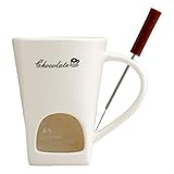 YWJLQH Schokoladenfondue Becher Fondue Cup Käse Schmelztasse Butterwärmer Vielzweck Gefäß Aus Langlebigem Material für Geburtstagsfeier Picknick Stra, Weiß