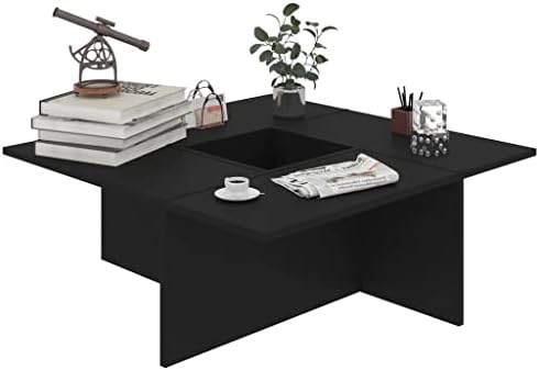 vidaXL Coffee Table Home Interior Living Room Furniture Accent Side Tea End Couch Sofa Laptop Snack Stand High Gloss Grey Engineered Wood