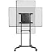 VIVO Mobile Premium TV Cart for 32 to 88 inch Screens up to 70kg, Samsung Digital Flipchart, Microsoft Surface Hub 2S, Portrait to Landscape, Shelf, Wheels, Max VESA 600x400, Black, STAND-TV02PB