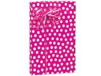 Hot Pink & White Polka Dot Gift Wrap Wrapping Paper 16 Foot Roll