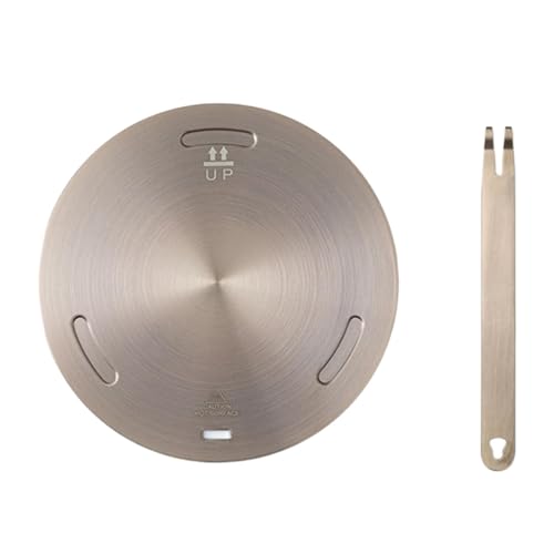 Placa difusora de calor de 24cm con mango desmontable de aluminio inoxidable para cocina 2