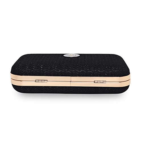 Image of ESBEDA Glitter Shine Oval shape Clutch Solid Pattern For Women | Gift For Women