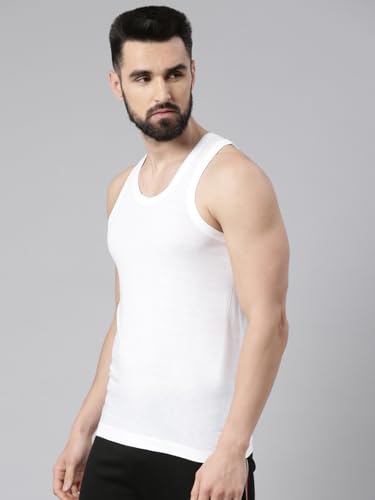 Image of Force NXT Men's Super Combed Cotton Fabric Solid Vest | Round Neck Sleeveless Vest for Men