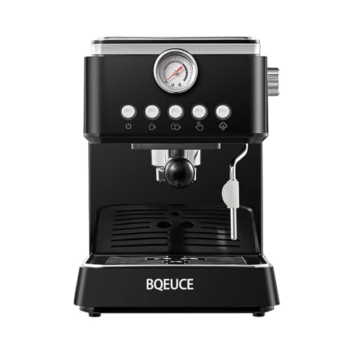 BQEUCE Espresso Machine 20 Bar, Upgraded 1300W Espresso Maker with Milk Frother Steam Wand, Semi-Automatic Espresso Coffee Machines for Home, for Cappuccino, Latte, 50oz Removable Water Tank