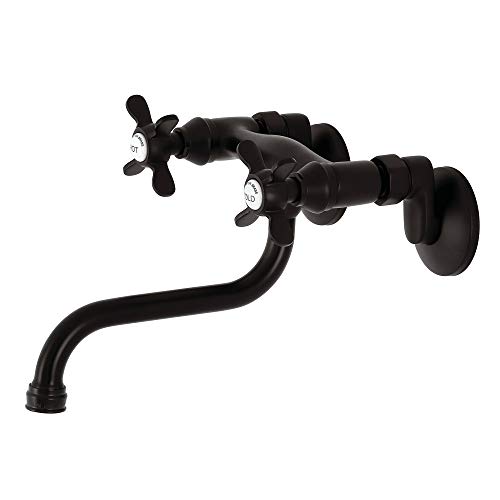 Kingston KS116ORB Wall Mount Bathroom Faucet, Oil Rubbed Bronze