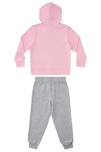 Champion Heritage Girls 2 (Two) Piece Fleece Hoodie Fleece Jogger Set Kids Clothes (Pink Candy/Oxford Heather C, 6) #TOP1
