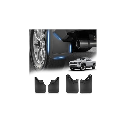 Image of Autorder Mud Flaps for Toyota Tacoma 2024-2026 Accessories All-Weather Splash Guards Protect Paint Mudflap No Drilling Required Mud Guard Body Kits for Tacoma Set 4PCS