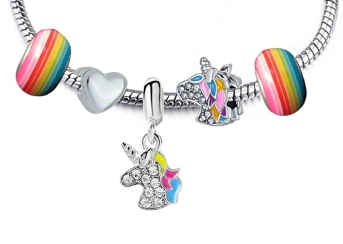 Pulseira Unicórnio Cravejada de cristais de Zircônia - Modelo Pulseira Pandora Vivara Life para berl