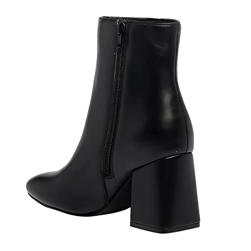 Image of MONROW Stylish and Lightweight Durable and Comfortable Casual Block Heel Boots for Women and Girls for Everyday