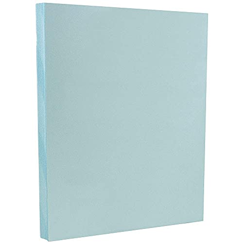 JAM PAPER Vellum Bristol 65lb Cardstock - 8.5 x 11 Coverstock - 147 gsm - Blue - 50 Sheets/Pack