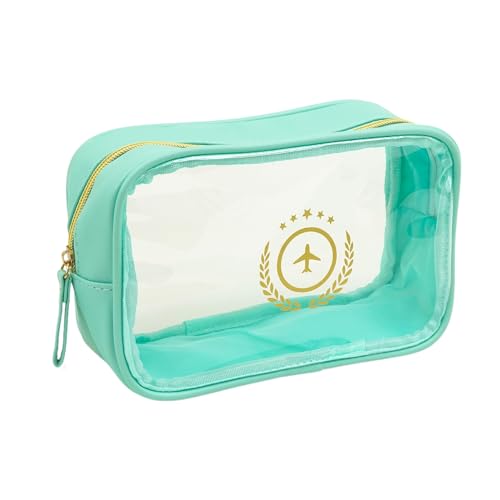 VIVOSTORE® Neceser de Viaje Transparente para Líquidos de Avión - Bolsa de Aseo Impermeable y Multiusos, Maquillaje y Accesorios de Viaje (Maldivas)