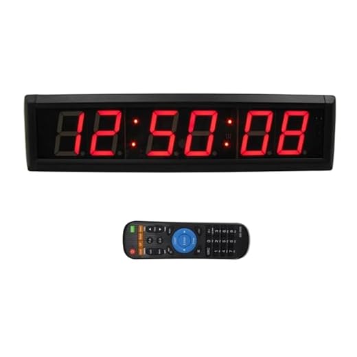 LED Countdown Clock/Up Digital Timer, 12/24-HourTime Clock, Stopwatch LED Wall Clock with Remote Control, Use Indoor Led Chronometer(RED)