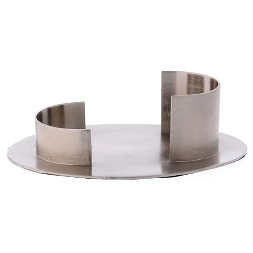 Candle Holder in Silver-Plated Brass 9x5 cm