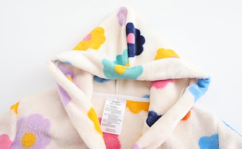 Kids Hooded Bathrobe Girls Soft Plush Hooded Flannel Pajamas Sleepwear Boys Spa Robe3